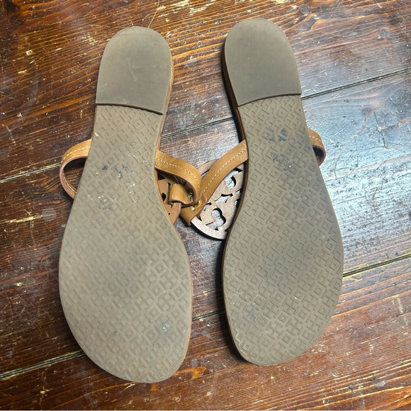 Tory Burch miller sandals size 13 in brown genuine leather flat - Picture 5 of 9